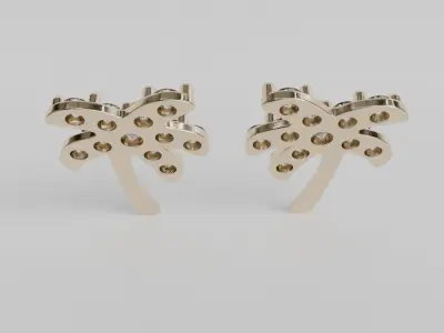 palm tree with diamonds 3D print model