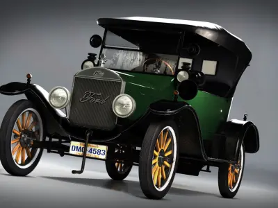classic car 1924 3D model