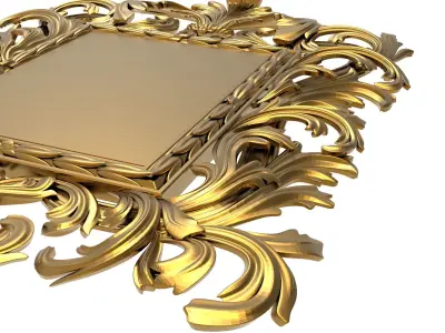 carved frame 3D model