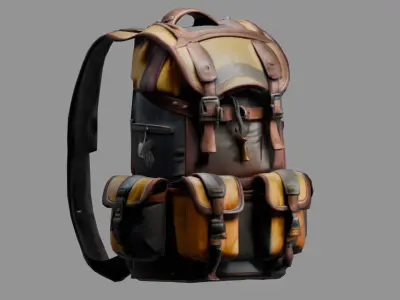 Stylized Backpack BP16 Low-poly 3D model
