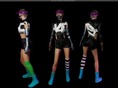 cyberpunk sgp1 unreal engine asset Low-poly 3D model