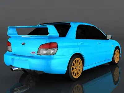 Subaru Impreza WRX STI Low-poly 3D model