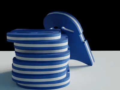 Swimming Kick Board Low-poly 3D model