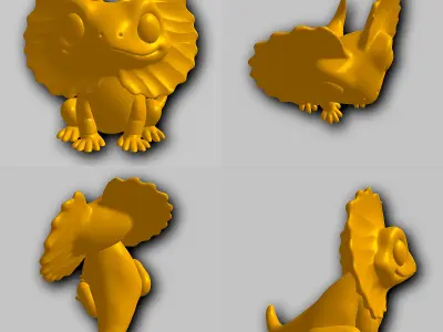 Frilled Lizard - Kawaii Animals Collection 3D print model