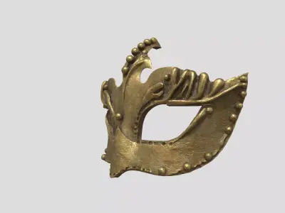 Golden Ritual Mask 3D model