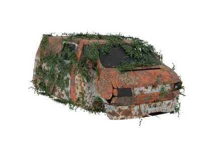 Damaged Rusted Suv 3D model