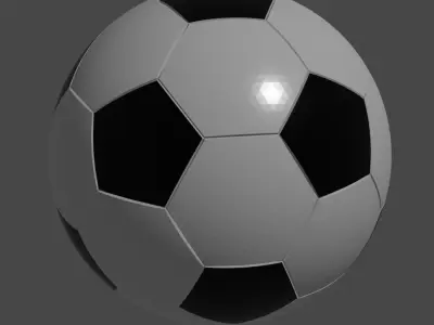 soccer ball Low-poly 3D model