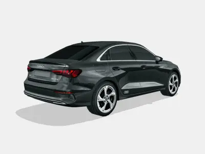 Audi A3 sedan 2021 Low-poly 3D model