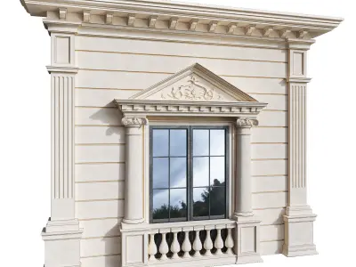Classic Facade Element Low-poly 3D model purchase
