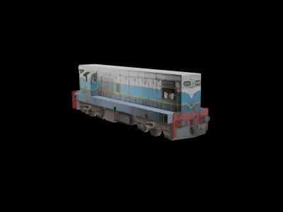 Diesel- Electric Locomotive M2 Sri Lanka Low-poly 3D model