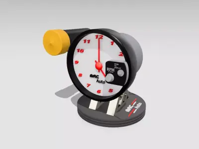 Tachometer Clock 3D print model