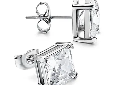 Women Diamond Earrings 3D print model 14