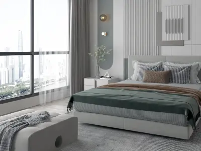 bedroom villa Modern decoration Home 3D model