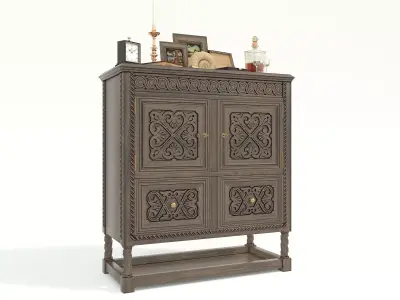 Classic European style Cabinet and Decoration 5 3D model