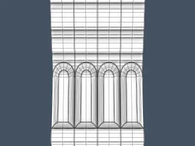 Decorative Crown Molding 3D model 5
