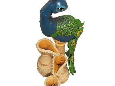 Peacock Fountain 3D model