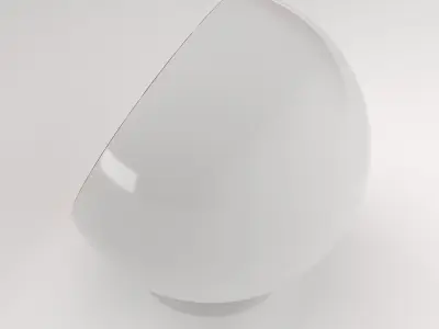 Red and White Ball Chair 3D model