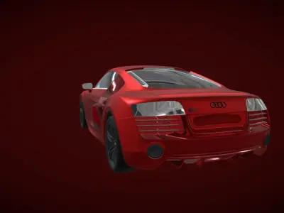 audi-r8-car 3d model Low-poly 3D model