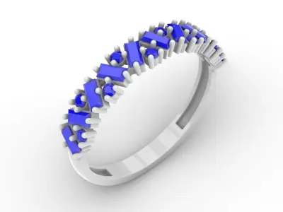 Jewelry Diamond Ring Model RG63 Free 3D print model