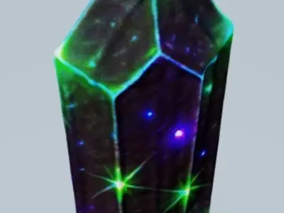 Glowing Galactic Crystal 3D print model
