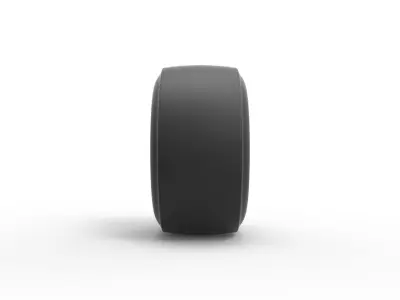 Dragster rear tire Scale 1 to 25 3D print model