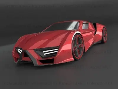 Itonox futuristic racer concept 3D model