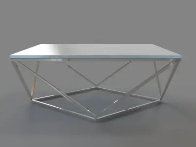 Jasmine Coffee Table White 3D model