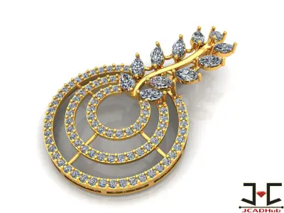0247 - Diamond Pendant Set for Women - JCADHub 3D print model