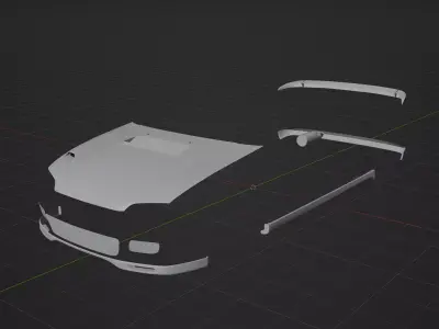 Wings West RS Civic EG Lip Kit and Extras Low-poly 3D model