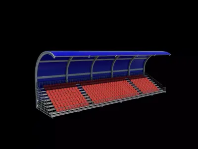 Stadium seating tribune 3 3D model