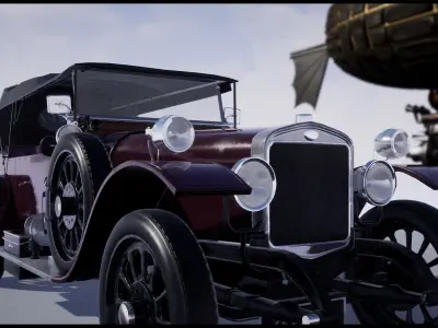 SteamPunk Victorian Vehicles Set of 5 Low-poly 3D model