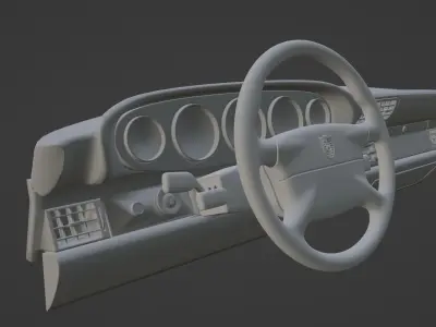 Porsche 993 Dashboard 3D print model