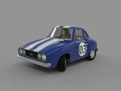 Cartoon Car Pack 3D model