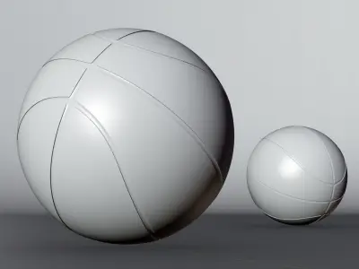 PBR basketball with 4k texture maps 3D model