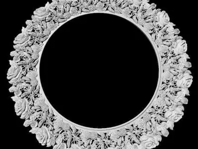 carved mirror 3D model 5