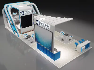 Booth Exhibition Stand a622 3D model