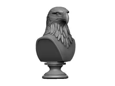 eagle head bust 3D print model