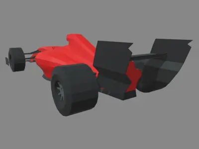 Low Poly Formula 1 Car 01 Low-poly 3D model
