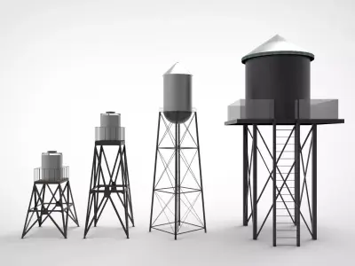 Water tower model 3D model