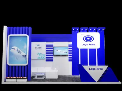 Booth Exhibition Stand a148 3D model