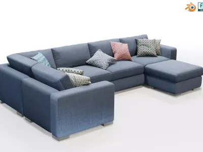 Sofa Couch Furniture set for Living Room Area Arch Viz 3D model