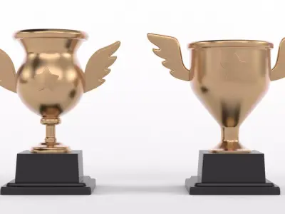 Trophy Cups 3D model purchase
