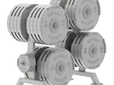  Olympic plate rack 3D model