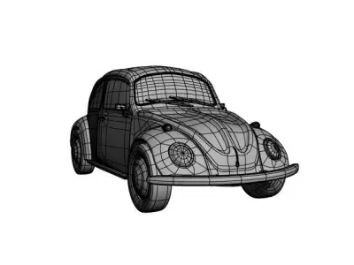 Old Beatles Car reimagined 3D model