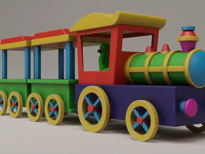 Toy Train Model 3D model