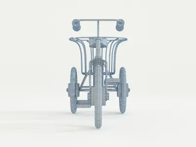 Vintage Rickshaw Decor 3D model