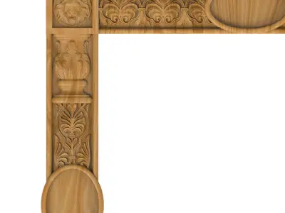 Carved picture frame STL 3D model 44