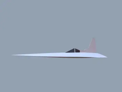 Spaceship angel Low-poly 3D model