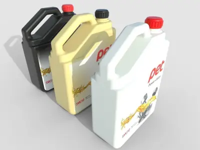 Motor Oil Bottle Model-2C Low-poly 3D model