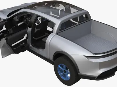 Taycan  Pick-Up Truck Concept  3D model